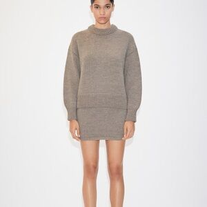 Mango puffed sleeve wool sweater